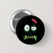 Monster-Gesicht Halloween-Passende Kostüme Zombie Button (Vorne & Hinten)