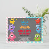 Monster-Girl-Gelenk-Party Einladung (Stehend Vorderseite)