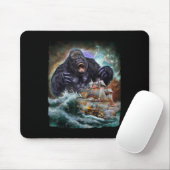 Monster Gorilla als Kraken angreifen ein Kriegssch Mousepad (Mit Mouse)