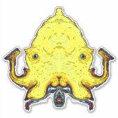 Monster-Gott-Gesicht Aufkleber (Vorderseite)