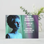 Monster Green und Lila Braut Frankensteins Einladung (Stehend Vorderseite)