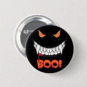 Monster Grin Boo! Runder Knopf für Männer Button (Vorne & Hinten)