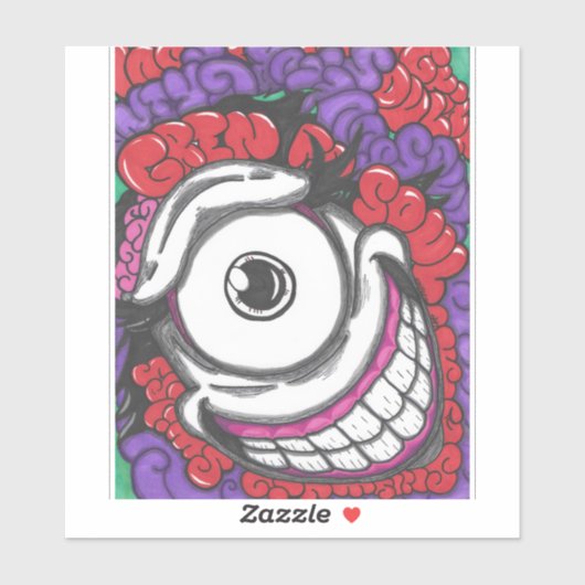 Monster Grin für Soul Vinyl Aufkleber (Blatt)