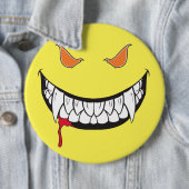 Monster Grin Happy Face Yellow Round Button (Beispiel)