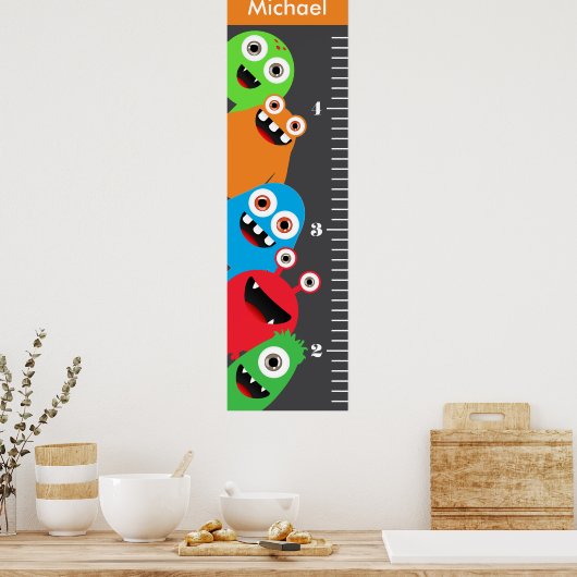 Monster Growth Chart Poster (Küche)
