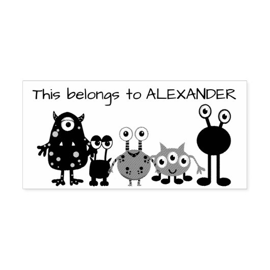 Monster Gummistempel (Prägung)