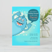 Monster Hallo Einladung (Stehend Vorderseite)