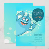 Monster Hallo Einladung (Vorne/Hinten)