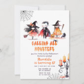 Monster Halloween Costume Party Geburtstag Einladung (Vorderseite)