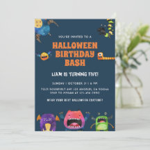 Monster Halloween Einladung