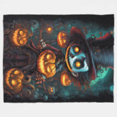 Monster Halloween Fleecedecke (Vorderseite (Horizontal))