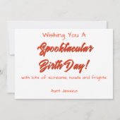 Monster Halloween Kindergeburtstag Karte (Rückseite)