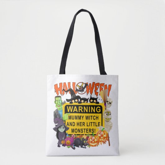 Monster Halloween, Mummy Hexe Tasche (Vorderseite)