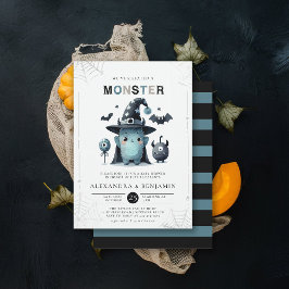 Monster Halloween Oktober Coed Boy Baby Dusche Einladung