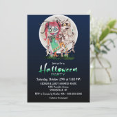 Monster-Halloween-Party Einladung (Stehend Vorderseite)