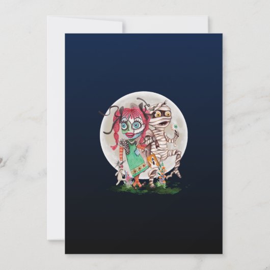 Monster-Halloween-Party Einladung (Rückseite)