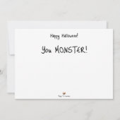 Monster! Halloween-Party Einladung (Rückseite)