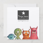 Monster-Halloween-Party-Einladungen Einladung (Rückseite)