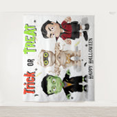 Monster-Halloween-Party-Hintergrund Wandteppich (Vorderseite)