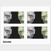 MONSTER HALLOWEEN STICKERS RECTANGLE (Blatt)