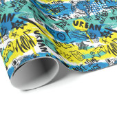 Monster Hand Drawing Kids Pattern Geschenkpapier (Rolleneckpunkt)