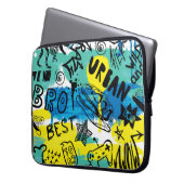 Monster Hand Drawing Kids Pattern Laptopschutzhülle (Vorderseite Links)