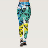 Monster Hand Drawing Kids Pattern Leggings (Rückseite)