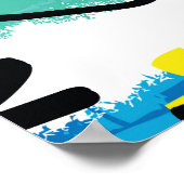 Monster Hand Drawing Kids Pattern Poster (Ecke)