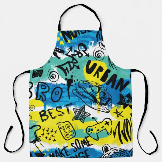 Monster Hand Drawing Kids Pattern Schürze (Vorderseite)