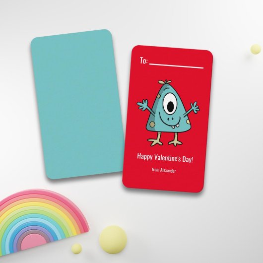 Monster Happy Valentine's Day School Mitteilungskarte