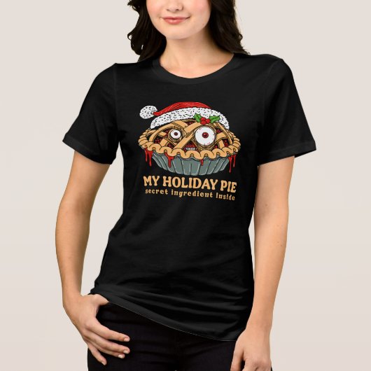 Monster Holiday Pie Tri-Blend Shirt (Vorderseite)