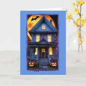 Monster House Halloween Card Karte (Gelbe Blume)