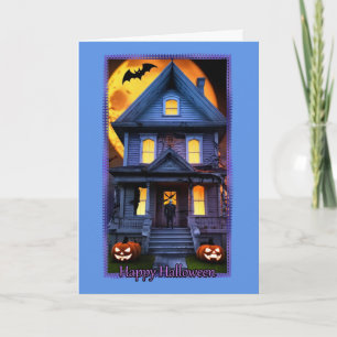 Monster House Halloween Card Karte