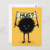 Monster Hug Funny Evil Charakter Postkarte (Vorne/Hinten)