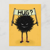 Monster Hug Funny Evil Charakter Postkarte (Vorderseite)