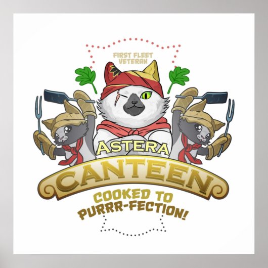 Monster Hunter Palico Cat Meowskular Koch Poster (Vorne)