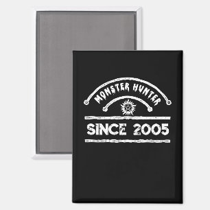 Monster Hunter Sigel mit abgenutzter Typografie Magnet