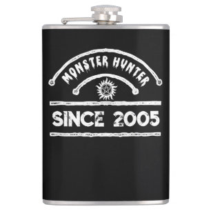 Monster Hunter Sigil erschütterte Typografie Flachmann