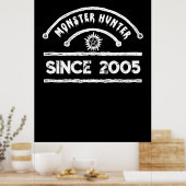 Monster Hunter Sigil erschütterte Typografie Poster (Küche)