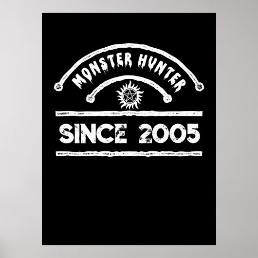 Monster Hunter Sigil erschütterte Typografie Poster (Vorne)