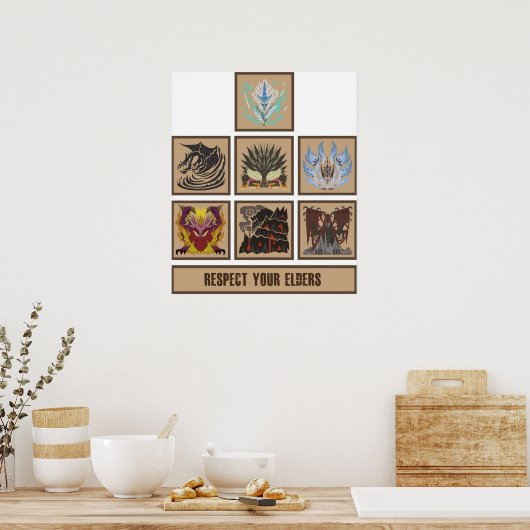 Monster Hunter World Elder Dragons Poster (Küche)