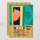 Monster im Closet-Aufruf Einladung (Vorne/Hinten)