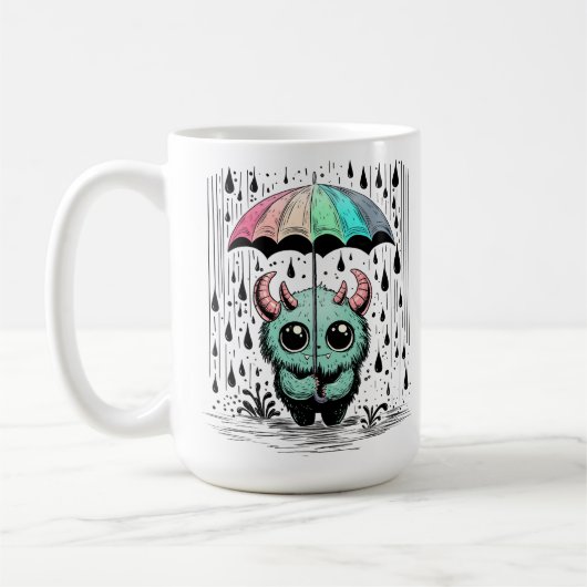 Monster im Regen Kaffeetasse (Links)