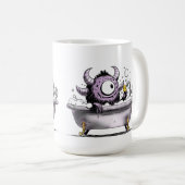 Monster im Schaumbad Kaffeetasse (VorderseiteRechts)