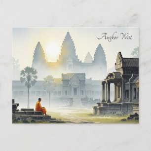 Monster in Angkor Wat Cambodia Sunrise Postkarte