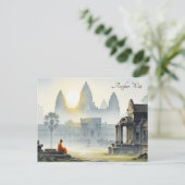 Monster in Angkor Wat Cambodia Sunrise Postkarte (Stehend Vorderseite)