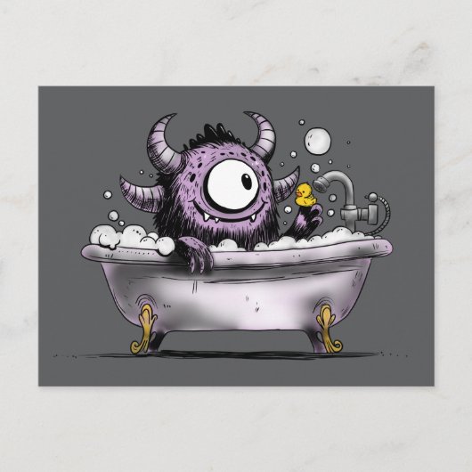Monster in der Blase Bath Postkarte (Vorderseite)