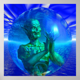 Monster in einer Blase Poster