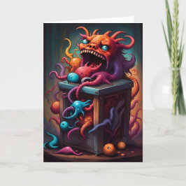 Monster in einer Box-Karte Karte