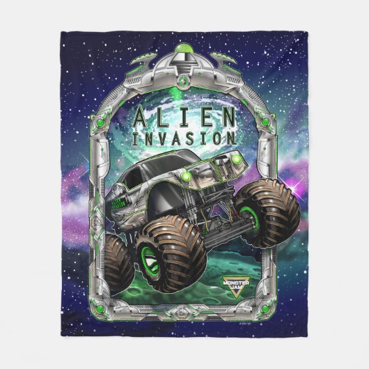 Monster Jam Alien Invasion Fleecedecke (Vorderseite)